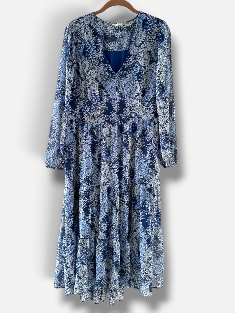 Joie navy white maxi dress large